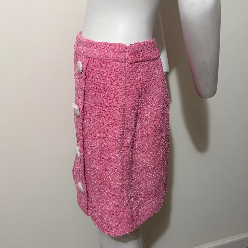 Tuckernuck Hyacinth House Pink Tweed Andi Mini Skirt New Without Tag Size S - Picture 5 of 14